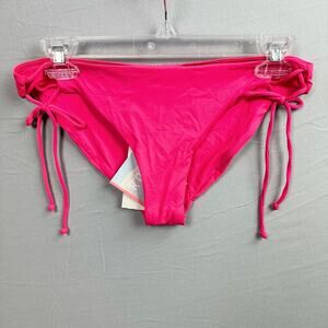 Roxy Hot Pink Side-Tie Bikini Bottoms